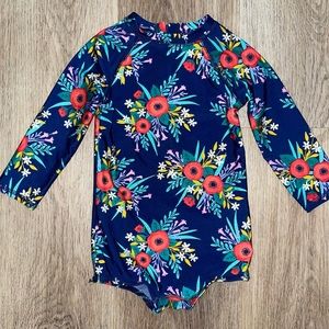 Cat and Jack One Piece Swimsuit, Navy with Floral - 18 Month